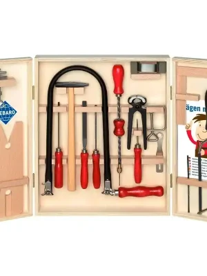 Laubsägeschrank mit Einspannhalter + Bastelvorlage (kein Kunststoff) | Kostenlose Rückgabe