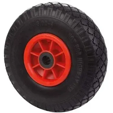 Mega-Angebot - Pannensicheres PU-Rad für Sackkarre, 254 mm Vollreifen mit roter Felge, leises Rollen, langlebiger Ersatz für Trolley, Wagen oder Schubkarre