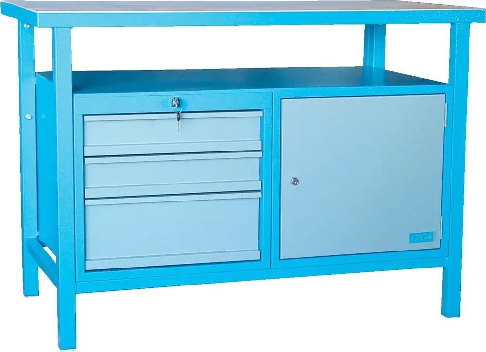 Werkbank P 1200 SLT mit Schubfächern und Tür abschließbar | Sonderangebot