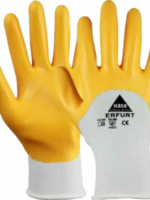 Arbeitshandschuhe, Nitril, Gr. 9, gelb, Erfurt | Kundenfavorit