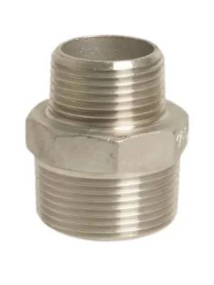 Ausverkauf | Edelstahl Reduziernippel, Gewindefitting 1 1/4" AG x 3/4" AG, V4A