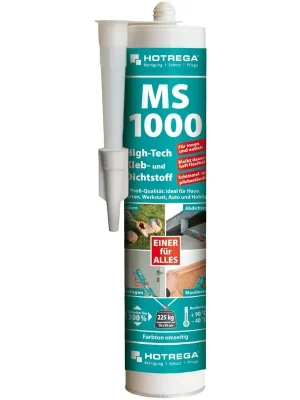 Nur begrenzt verfügbar - HOTREGA MS 1000 High Tech Kleb- und Dichtstoff 5 x 290 ml grau