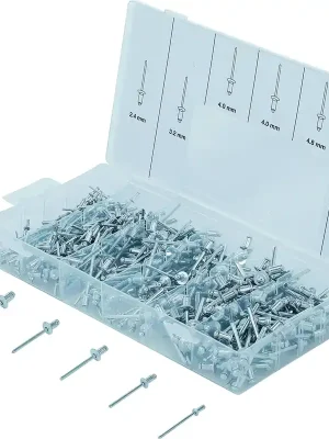 Aktionspreis - Blindnieten-Sortiment, Aluminium, 2,4-4,8 mm, 400-tlg.