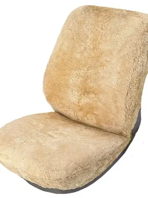 Hochwertig | Lammfell Sitzbezug beige