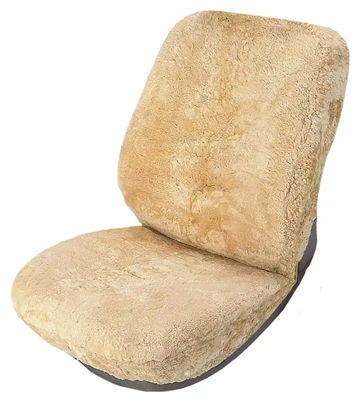 Hochwertig | Lammfell Sitzbezug beige