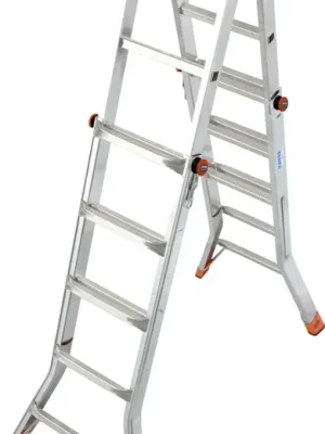 Qualitätsprodukt | „TELEMATIC“ SPROSSEN-GELENK-TELESKOPLEITER 4x5 SPROSSEN