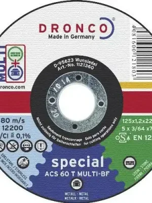 Premium-Qualität - Trennscheiben ACS 60 T - Multi 125 mm, 10 Stück in praktischer Metalldose