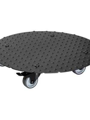 Multi Roller MR 7006, Ø 38 x 7,5 cm, softe Rollen Ø 50 mm, Gleitlager, 2 Bremsen, Alu Riffelblech, Tragkraft 150 kg | Zertifiziert