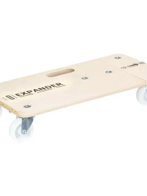 Sehr gut bewertet - Transporthilfe MM 1331, 59-86 x 29 x 11 cm ausziehbar, harte Rollen Ø 75 mm, Rollenlager, Birke FSC®, Tragkraft 200 kg
