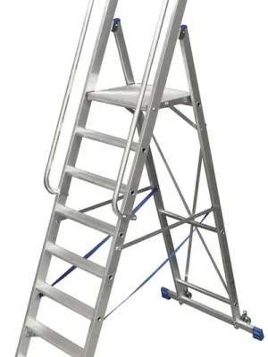 Sonderangebot | Stufen- Stehleiter m. großer Standplattform, 12 Stufen
