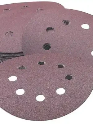 Haftschleifpapier K240, 125 mm, gelocht, Klettrücken, 5 Stück | Qualitätsprodukt