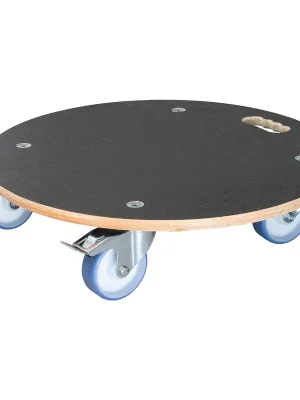 Multi Roller MR 1168, Ø 58 x 14,5 cm, softe Rollen Ø 100 mm, Rollenlager, 2 Bremsen, Platte FSC®, Tragkraft 300 kg - Markenqualität