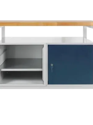 Werkbank "Premium" 2 Fachböden, 1 Tür, L1200xB600xH840mm | Letzte Chance