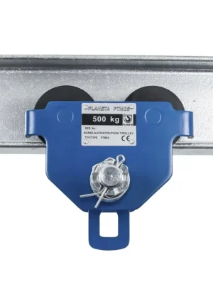 Neu im Shop | Handlaufkatze PTM 0,5, Tragfähigkeit 500 kg, Flanschbreite 50-203 mm, Min. Kurvenradius 0,8 m