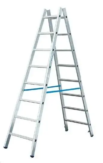 Preishit - Alu Sprossen Doppelleiter 2 x 7 Sprossen Leiter