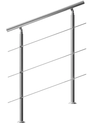 Schneller Versand | Handlauf Edelstahl 100cm 3 Streben
