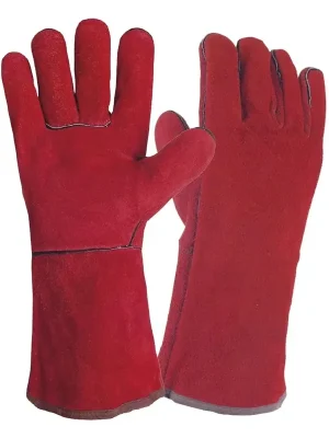 Nur wenige verfügbar | Schweißhandschuhe aus Rindleder mit Wärmeschutzfutter
