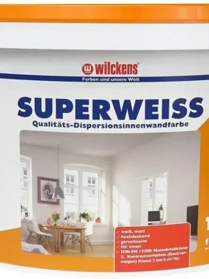 Dispersionsfarbe Superweiss, 10 Liter | Premium-Qualität