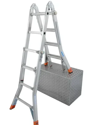 Sofort bestellbar | Gelenk Teleskopleiter Alu 4 x 4 Sprossen