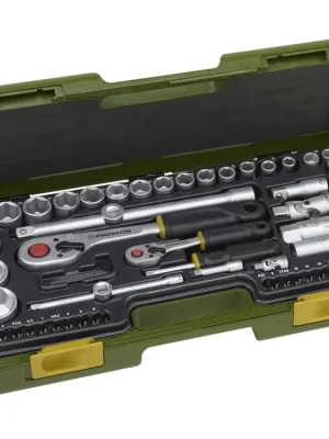 Steckschlüsselsatz mit Knüppelratschen, 1/4" und 1/2" (65-teilig) - Jetzt sichern