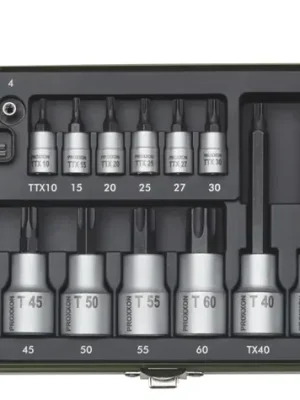 Begrenztes Angebot - Steckschlüsselsatz TX, 1/4" + 1/2" (29-tlg.)