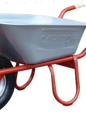 Kundenfavorit - Schubkarre Eurocar 100 Liter, Luftrad-Kugellager, mit Kippbügel