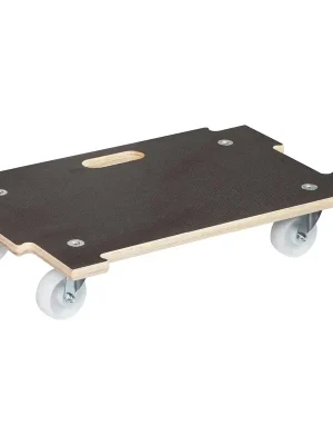 Sehr gut bewertet | Transporthilfe MM 1383, 59 x 39 x 11 cm, harte Rollen Ø 75 mm, Rollenlager, Platte Maxigrip FSC®, Tragkraft 250 kg