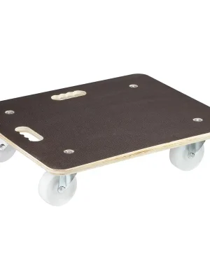 Nur noch wenige - Transporthilfe MM 1113, 59 x 49 x 13,5 cm, harte Rollen Ø 100 mm, Rollenlager, Platte Maxigrip FSC®, Tragkraft 400 kg