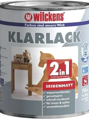 2in1 Klarlack seidenmatt Farblos 750 ml | Rabatt