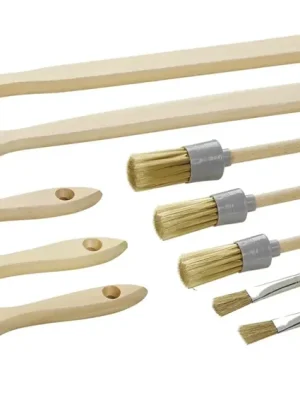 Mega-Angebot - Pinsel-Set, 10-teilig, Kunstborste, Holzstiele FSC