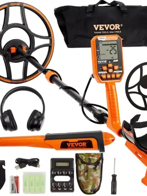 Aktionspreis | VEVOR Metalldetektor 30cm Suchspule, 7 Modi, IP68, Bluetooth (TS185A)
