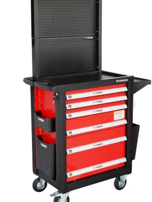Werkstattwagen mit Wand, 6-Schubladen 260kg (FIXMAN FX-F1RP6.C5) | Günstig