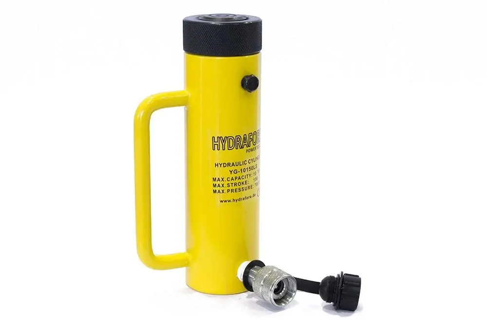 Stellringzylinder (10 Ton, 150 mm) (YG-10150LS) - Profi-Qualität