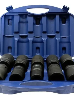1" Sechskant Steckschlüssel Set 22mm-41mm, L 80mm, 10 Teilig (JQ-80-1-10set) - Sofort lieferbar
