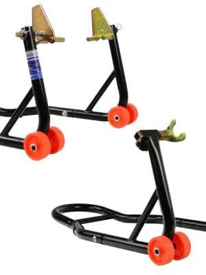 Qualitätsprodukt | 1 Paar Motorradständer Vorne+Hinten 270 kg (GEKO G02167)