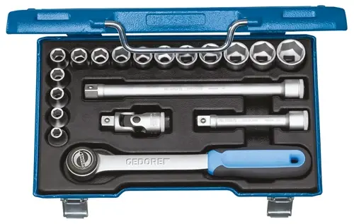 Kundenliebling - Steckschlüssel-Satz 1/2" 19-teilig 6-kant 8-24mm (GEDORE 19 JMU-3) (2682842)